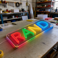 Enseigne néon LED personnalisée en acrylique PVC pour logo d'entreprise, vitrine, publicité et décoration, étanche IP65