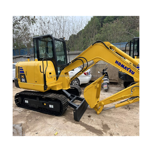 KOMATSU-Mini pelleteuse PC56 d'occasion en bon état, 5 tonnes, poids en ordre de marche, moteur pompe à engrenages d'origine - Product Image 2