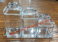 Vente en gros de canettes scellées en or transparent en acrylique, canettes de stockage étanches à l'humidité, canettes d'épices de cuisine