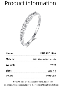 変色防止女性用女の子925スターリングシルバージルコニアウェディングバンドプラチナメッキ記念日結婚約束リングジュエリー - Product Image 5