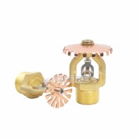 68 ℃   Sprinkler automatique à corps en cuivre et alliage fusible, type vertical suspendu DN20 DN25, pour système d'extinction d'incendie de bâtiment