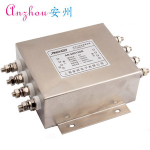 Filtre de puissance triphasé quatre fils Anzhou 40A 380V 440V AN-40D12GB à visser, type inducteur - Product Image 1