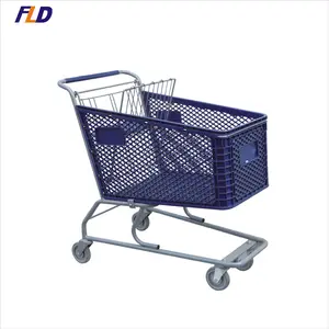 Cesta para compras de superfície, cesta de plástico com alça para compras