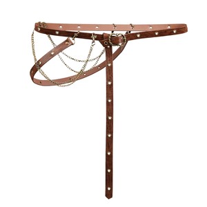 Cinturón de Cadena de Cuero Fino Medieval, Estilo Vikingo Nórdico, con Detalles Punk Vintage, para Disfraces de Halloween, Accesorios para TV y Cine - Product Image 4