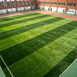 Terrain de sport extérieur professionnel 11v11, ensemble <span class=keywords><strong>complet</strong></span>, <span class=keywords><strong>gazon</strong></span> artificiel + buts de football pleine taille - Durable, respectueux de l'environnement, hauteur de la nappe 50 mm - Product Image 5