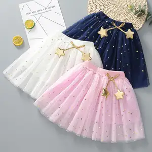 2021 new girl little star net yarn short skirt baby cake skirt dancing tutu skirt