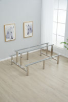 Combinaison table de cafétéria professionnelle personnalisée en une pièce pour 4 6 8 personnes table de cantine et chaises en acier inoxydable