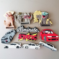 Aimants de réfrigérateur promotionnels personnalisés avec logo de ville, autocollants magnétiques 3D en PVC caoutchouc, cadeau souvenir publicitaire non toxique