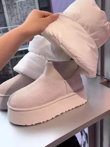 Bottes d'hiver pour femmes en fourrure plateforme épaisse respirante antidérapante <span class=keywords><strong>avec</strong></span> logo personnalisé en gros - Product Image 6