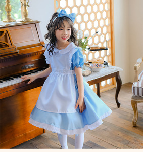 Alice 2025 Costume de performance pour enfants <span class=keywords><strong>Maid</strong></span> Halloween Costume Blue Princess Lolita Dress Wholesale - Product Image 2