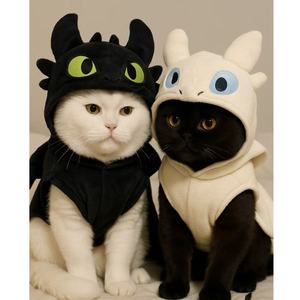 Piccolo diavolo cucciolo di gatto in cotone solido cappotto invernale moderno ecologico Casual <span class=keywords><strong>per</strong></span> gatti e gattini Costume di Halloween - Product Image 2