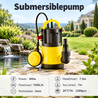 Pompe submersible de jardin 400W avec contrôle automatique par flotteur pour réservoir de pluie et drainage des chantiers