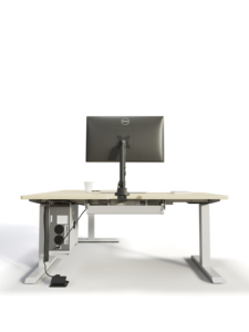 Muebles de oficina modernos, escritorio de oficina eléctrico de pie con altura ajustable en forma de L - Product Image 2