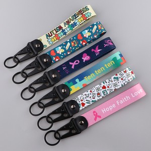 Porte-clés pendentif en alliage de zinc motif Docteur de dessin animé avec cordon métallique pour cadeaux d'affaires et clés de voiture TK49 - Product Image 3