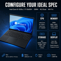 Ordinateurs portables en gros de Chine NUC GR180 15,6 pouces IPS FHD I5-1235U DDR4 64 Go M.2 4 To 5000 mAh Windows 11 OEM Ordinateur portable professionnel