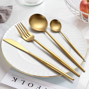 European Style <b>Silver</b> Tableware <b>Set</b> 304 Stainless Steel Thick Portuguese Knife Fork Spoon for Home Restaurant Party Flatware - Product Image 3