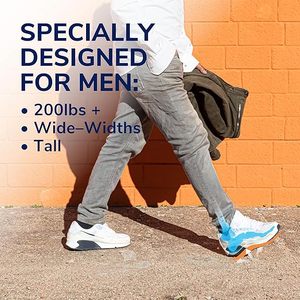 Solette Ortopediche Extra Comfort per Uomo, Inserti per Scarpe con Gel Massaggiante per Tutto il Giorno, Adattabili per Uomini Alti e Pesanti 90kg+ con Piedi Larghi - Product Image 2