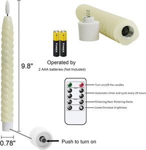 เทียน LED ไร้เปลวไฟ แบบแท่ง 3 มิติ เหมือนเปลวเทียนจริง ใช้แบตเตอรี่ สำหรับตกแต่งบ้าน งานแต่งงาน งานเลี้ยงอาหารค่ำ ลดราคาพิเศษ - Product Image 2