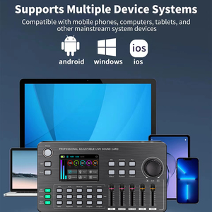 Interfaz de Audio Podcast profesional, tarjeta de sonido, grabación de canciones K, múltiples modos de ecualización - Product Image 5