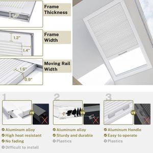 ม่านม้วนแบบเซลลูลาร์ไร้สายสำหรับหน้าต่างบนหลังคา สไตล์แฟชั่นที่ปรับแต่งได้ - Product Image 2