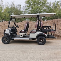 Voiturette de golf électrique classique avec boîte de chargement pour terrains de golf, 6 places, homologuée pour la route