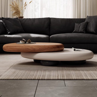 Table basse moderne en bois rotative avec miroir, écologique, durable, pour salon, meubles de maison