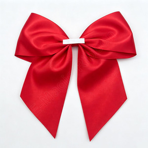Lazos de Satén Rojos Pre-Atados E-Magic de Varios Tamaños con Adhesivo y Colas Largas, Lazos Decorativos Grandes para Decoración Navideña - Product Image 3