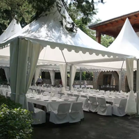Grandes tentes d'événement fermées blanches 40x120 20x40 1000 mètres carrés pour 400 personnes, tentes de fête blanches d'extérieur avec draperies de plafond blanches pour mariage