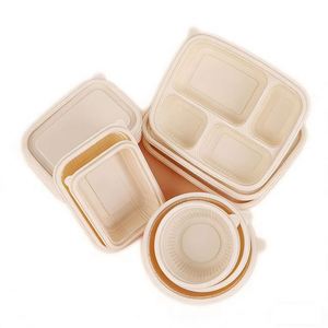 Boîtes à lunch écologiques multi-compartiments en amidon de maïs, bols biodégradables, contenants alimentaires jetables - Product Image 3