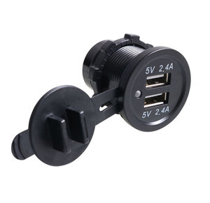 12V 24V DC tự động xe buýt USB ổ cắm kép 5V 2.4A 4.8 amps 4.8A xe sạc với chỉ số LED - Product Image 2