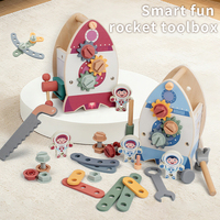 Kit d'outils en bois Montessori personnalisé pour enfants, planche d'activités, caserne de pompiers, hôpital, maison, blocs de construction, jouets d'imitation, cadeaux