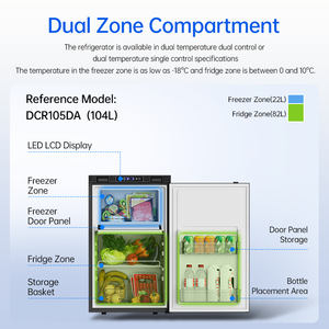Refroidissement rapide 12V <span class=keywords><strong>camping</strong></span>-<span class=keywords><strong>car</strong></span> voiture réfrigérateur Portable réfrigérateur 104L <span class=keywords><strong>220V</strong></span> Rv <span class=keywords><strong>camping</strong></span>-<span class=keywords><strong>car</strong></span> congélateur - Product Image 5