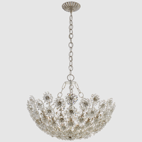 Lustre moderne en cristal XZ avec pendentifs en forme de fleurs LED pour mariage, type de lampe suspendue adapté à la salle à manger, la chambre à coucher, la villa, le hall