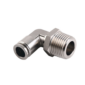 MPL loạt Nickel-plated Brass khí nén phù hợp nhanh chóng kết nối L loại 90 độ nam chủ đề khuỷu tay không khí công nghiệp ống kết nối - Product Image 1