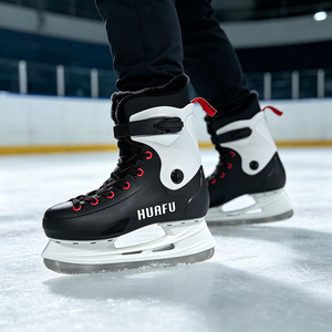 Patins à glace pour adultes, hommes, femmes, débutants, lame en acier, bottes de patinage sur glace chaudes, chaussures de patinage sur glace, taille 37-46 - Product Image 2