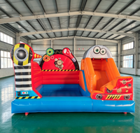 Nouveau Château Gonflable Combiné 2026 avec Toboggan Aquatique et Piscine, Idéal pour les Événements Commerciaux en Jardin