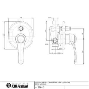 Miscelatore doccia Morgan con deviatore-Fratelli Frattini - Product Image 1