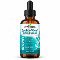 Gouttes liquides de zéolite 10-en-1 à marque privée pour le soutien quotidien des minéraux et du microbiome avec spiruline et 10 milliards de probiotiques OEM
