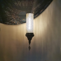 Tokin 2025 nouveau lustre de lampe en cristal Temple couloir hôtel extérieur cristal Long lustre cylindrique