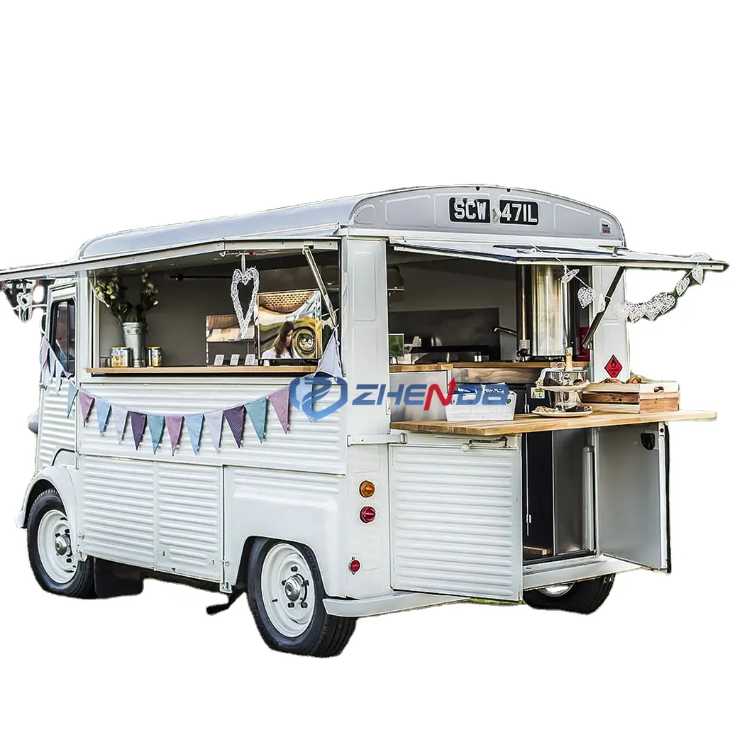 Caminhão de alimentos especiais luxuosos, caminhão móvel/pizza hamburger street side, sorvete completo de alimentos