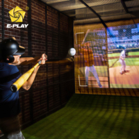 Simulateur de jeu VR multisports EasyPlay avec écran d'impact 1920*1200, équipement d'entraînement pour simulateur de baseball