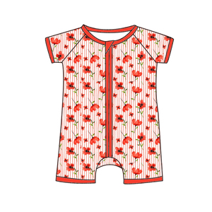 Kör Kutu Özel Bambu/Spandeks Tulumlar Erkek Kız Bebek Giysileri Ördek Baskılı Çift Yönlü Fermuarlı Şortlar - Product Image 6