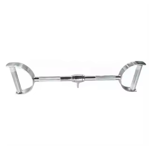 Palestra cavo di fissaggio doppio <span class=keywords><strong>D</strong></span> manico LAT Pull Down <span class=keywords><strong>Bar</strong></span> con manici in acciaio cromato gomito tricipite - Product Image 2