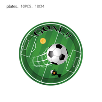 Ensemble de vaisselle jetable personnalisé avec impression de ballon de football, assiettes en papier de qualité alimentaire pour les grossistes en articles de fête