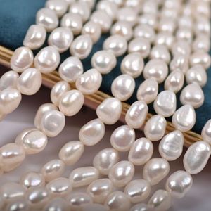 Perles Keshi en forme de riz noir de 2,5 à 3 mm pour collier fait main en DIY, perles d'eau douce naturelles blanches, bijoux en gros - Product Image 3