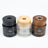 Bouteille en verre de diffuseur de roseau d'huile de parfum parfumé de nouveau design du Vietnam avec le chapeau en bois