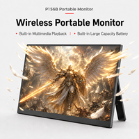 Moniteur portable 15,6 pouces en gros avec fonction multimédia, prise en charge vidéo, musique, photo, connexion USB-C et HDMI, et batterie intégrée