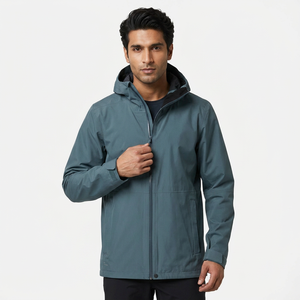 Wholesale Custom Printable Men's Spring and Autumn Hooded <b>Windbreaker</b> Jackets Rain Coat Outdoor Jackets <b>For</b> Hiking & <b>Camping</b> - Product Image 1