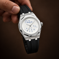 Qui s'en soucie ? Je suis déjà en retard. Montre homme simple et tendance, chiffres arabes, quartz, silicone, résistante à l'eau 30M, style sport, alliage.