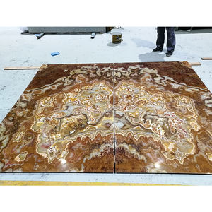 แผ่นหินอ่อนบางจากโรงงานโดยตรง แผ่นหินอ่อนออนิกซ์เรืองแสงจากจีน แผ่นหินอ่อนลายเสือ แผ่นผนังหินอ่อนอะลูมิเนียมรังผึ้ง - Product Image 6